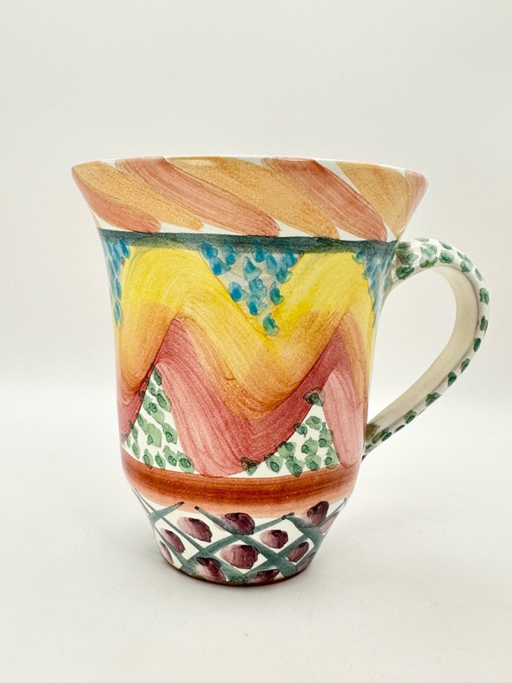 Mackenzie Childs Vintage Keukenhof Pattern Mug RETIRED